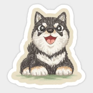 Black-Shiba dog Sticker